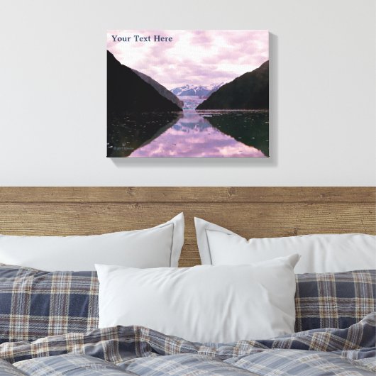 Glacier Fjord Canvas Afdruk (Insitu (Slaapkamer))