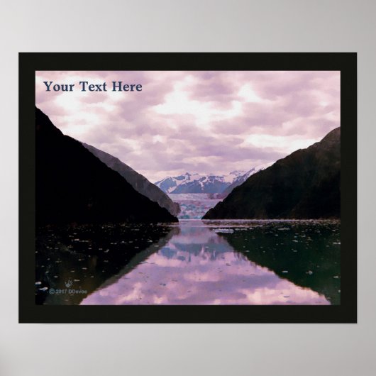 Glacier Fjord Poster (Voorkant)