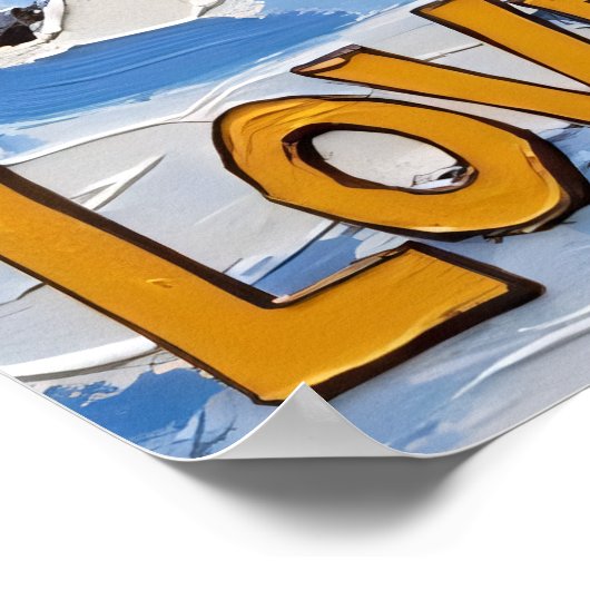 Glacier Gitarist: Beer's Acoustic Ascent Poster (Hoek)