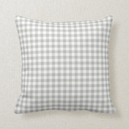 Glacier Gray Gingham Pattern Sierkussen