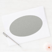 Glacier Grey met faux fine Glitter Ovale Sticker (Envelop)