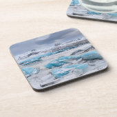 Glacier Ice-landschap, IJsland Bier Onderzetter (Linkerzijde)