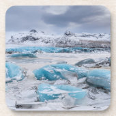 Glacier Ice-landschap, IJsland Bier Onderzetter (Voorkant)