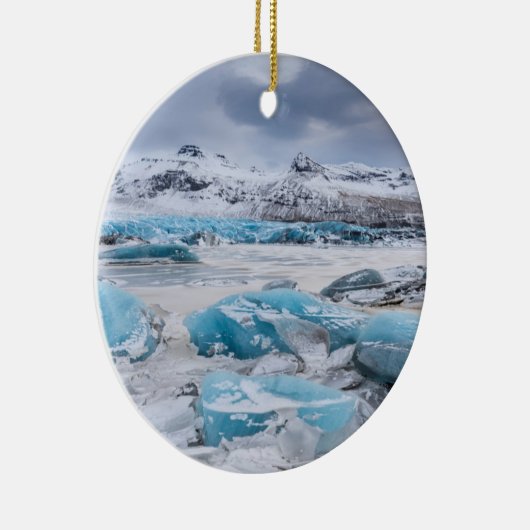 Glacier Ice-landschap, IJsland Keramisch Ornament (Rechts)