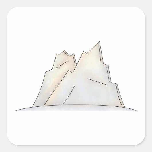 Glacier Iceberg Vierkante Sticker (Voorkant)
