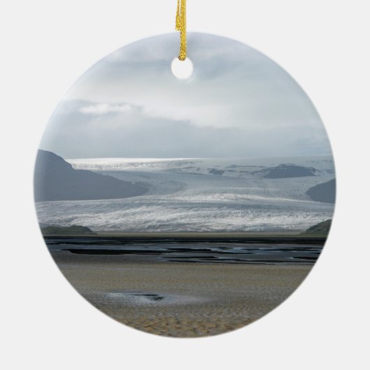 Glacier in het Nationaal Park Vatnajokull - IJslan Keramisch Ornament (Achterkant)