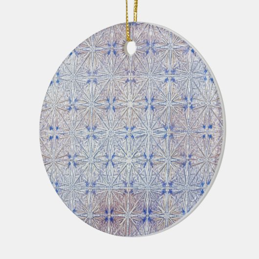 Glacier Lace — Delicate Snowflake Pattern Keramisch Ornament (Links)
