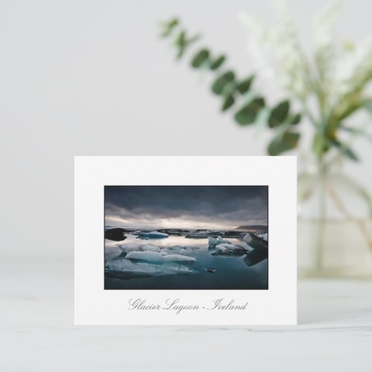 Glacier Lagoon, augustus 2009 #2c Sunset Briefkaart (Staand voorkant)