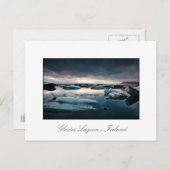 Glacier Lagoon, augustus 2009 #2c Sunset Briefkaart (Voorkant / Achterkant)