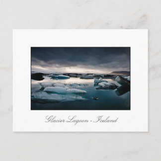 Glacier Lagoon, augustus 2009 #2c Sunset Briefkaart