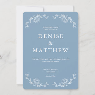 Glacier Lake Colored Wedding Invitation Kaart