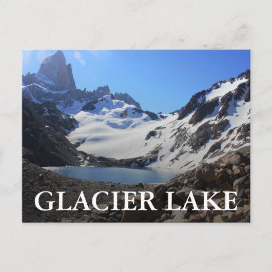Glacier Lake nabar Mount Fitz Roy Briefkaart (Voorkant)