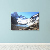 Glacier Lake nabar Mount Fitz Roy Canvas Afdruk (Insitu (Houten vloer))