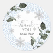 Glacier Leopard Print Pattern Ronde Sticker (Voorkant)
