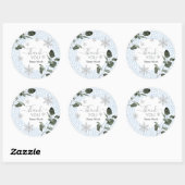 Glacier Leopard Print Pattern Ronde Sticker (Vel)