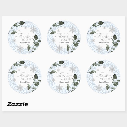 Glacier Leopard Print Pattern Ronde Sticker (Vel)