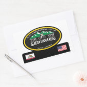 GLACIER LODGE ROAD- BIG PINE, CA -"OVAL TROPHY" RECHTHOEKIGE STICKER (Envelop)