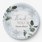 Glacier Luipaard Winter Papieren Bordje (Voorkant)