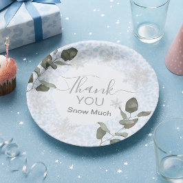 Glacier Luipaard Winter Papieren Bordje