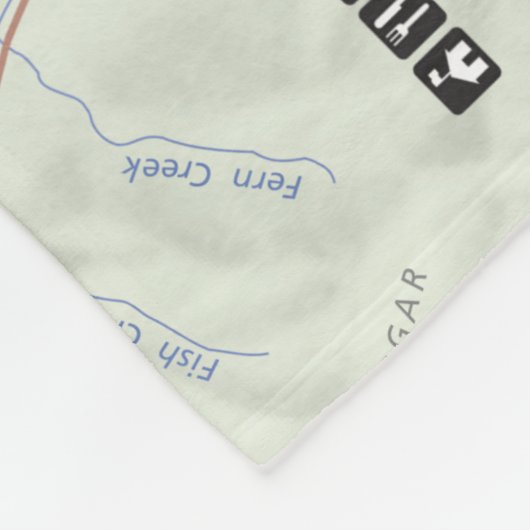 Glacier (Montana) kaart fleece blanket (Hoek)