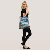 Glacier Montana US Kunst Reizen Illustratie Tote Bag (Op model)