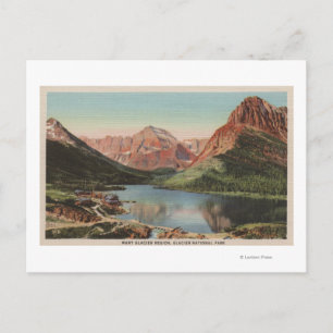 Glacier, MT - Uitzicht van de regio Veel gletsjers Briefkaart