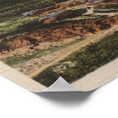 Glacier, MT - Uitzicht van de regio Veel gletsjers Poster (Hoek)