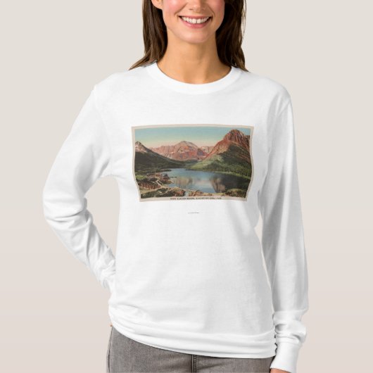 Glacier, MT - Uitzicht van de regio Veel gletsjers T-shirt (Voorkant)