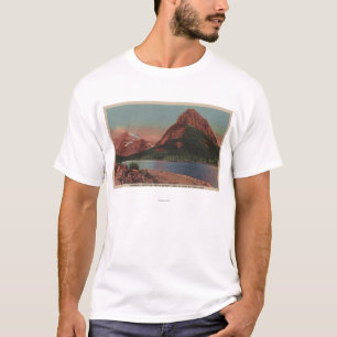 Glacier, MT - Uitzicht van Grinnell Mt. & Swiftcur T-shirt