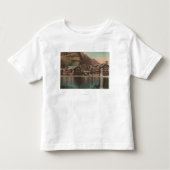 Glacier, MT - Uitzicht van het vele Glacier Hotel Kinder Shirts (Voorkant)