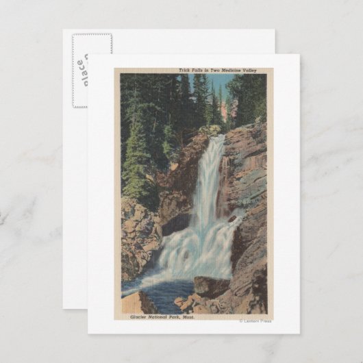 Glacier, MT - Uitzicht van Trick Herfsten & Medici Briefkaart (Voorkant / Achterkant)