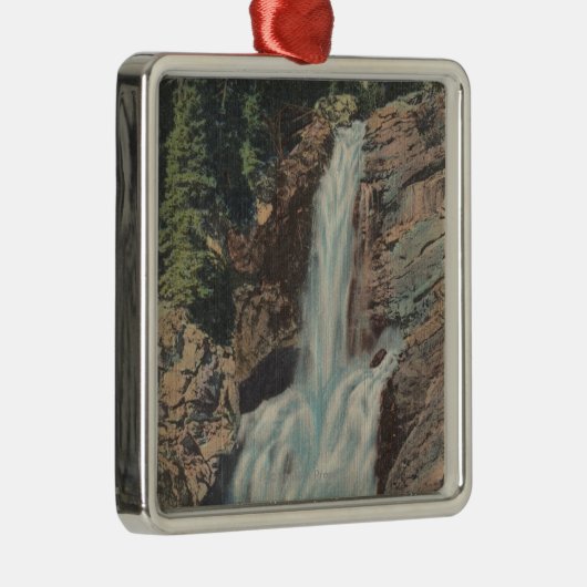 Glacier, MT - Uitzicht van Trick Herfsten & Medici Metalen Ornament (Rechts)