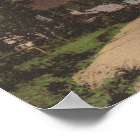 Glacier, MT - Uitzicht van Two Chalets & Mt. Rockw Poster (Hoek)