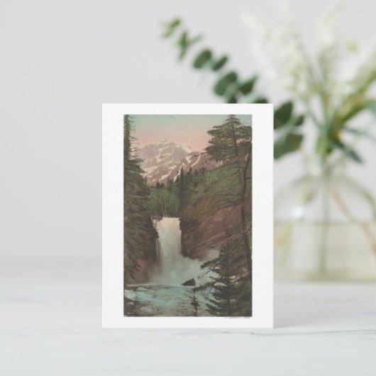 Glacier, MTView of Trick Herfsten Glacier, MT Briefkaart (Staand voorkant)