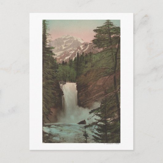 Glacier, MTView of Trick Herfsten Glacier, MT Briefkaart (Voorkant)