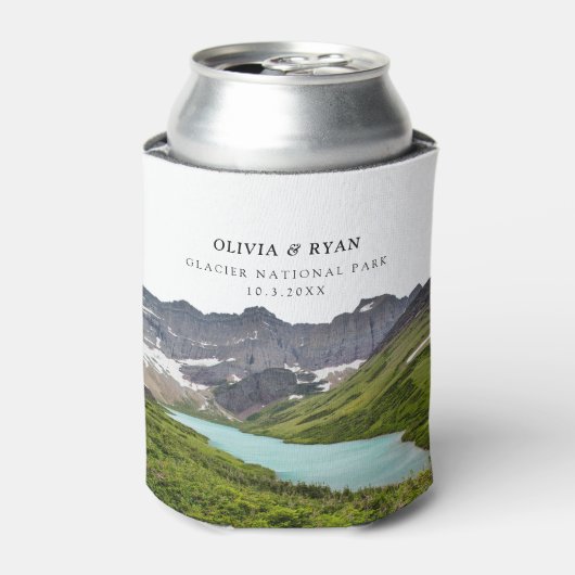 Glacier Nationaal Park Bruiloft Favor Custom Blikjeskoeler (Blikje Voorkant)