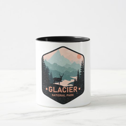 Glacier Nationaal Park Deer Mountains Gift Mok (Midden)