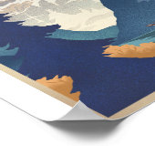 Glacier Nationaal Park Litho Kunstwerk Poster (Hoek)