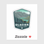 Glacier Nationaal Park Montana | Afgesneden Sticke Sticker (Vel)