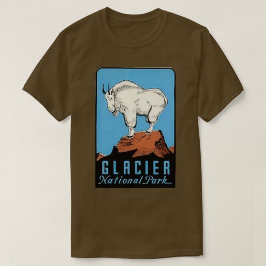 Glacier Nationaal Park Montana  Decal Mount T-shirt (Design voorkant)