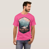 Glacier Nationaal Park Montana Herten Wandelen Cam T-shirt (Voorkant volledig)