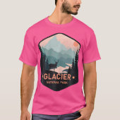 Glacier Nationaal Park Montana Herten Wandelen Cam T-shirt (Voorkant)