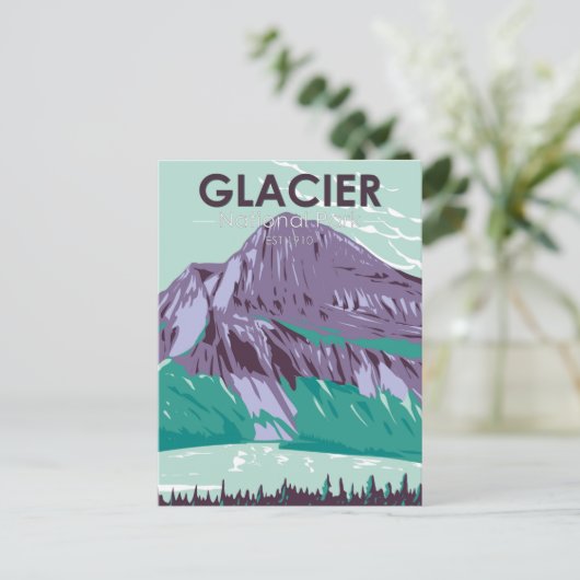 Glacier Nationaal Park Montana Hidden Lake  Briefkaart (Staand voorkant)