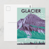 Glacier Nationaal Park Montana Hidden Lake  Briefkaart (Voorkant / Achterkant)