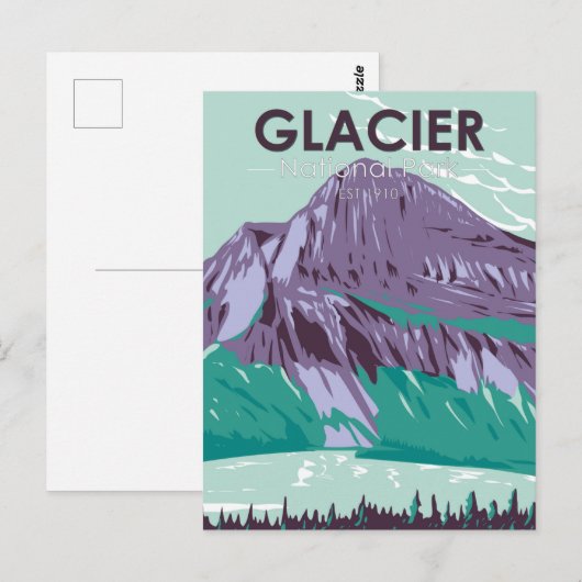 Glacier Nationaal Park Montana Hidden Lake Briefkaart (Voorkant / Achterkant)
