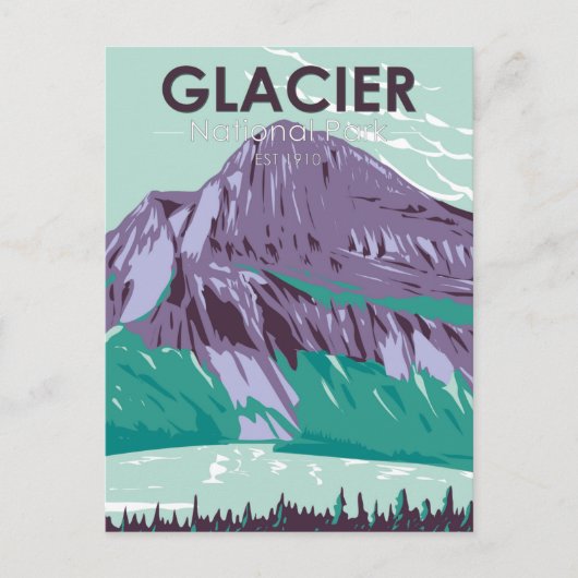 Glacier Nationaal Park Montana Hidden Lake  Briefkaart (Voorkant)