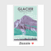 Glacier Nationaal Park Montana Hidden Lake  Sticker (Vel)