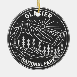 Glacier Nationaal Park Montana Monoline Keramisch Ornament