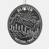 Glacier Nationaal Park Montana Monoline Keramisch Ornament (Links)