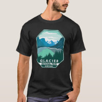 Glacier Nationaal Park Montana Retro Emblem